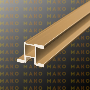 Профиль вертикальный симметричный MS140 Латунь (A21)